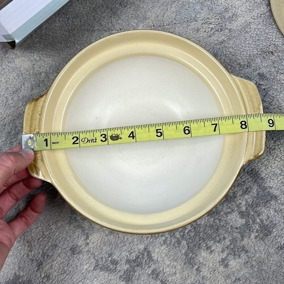 New Ceramic Clay Pot Helperware Hot Pot Soup Lidded Brown Flowers Floral Design - Picture 11 of 12